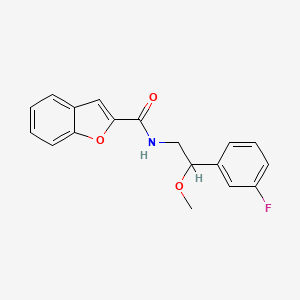 molecular formula C18H16FNO3 B2451879 N-(2-(3-fluorophenyl)-2-methoxyethyl)benzofuran-2-carboxamide CAS No. 1705100-35-1