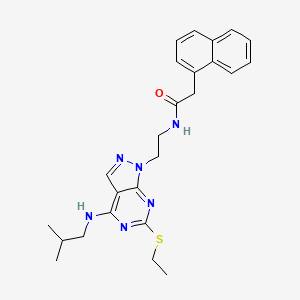 N-(2-(6-(ethylthio)-4-(isobutylamino)-1H-pyrazolo[3,4-d]pyrimidin-1-yl)ethyl)-2-(naphthalen-1-yl)acetamide