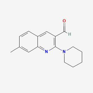 7-Methyl-2-piperidin-1-ylquinoline-3-carbaldehyde