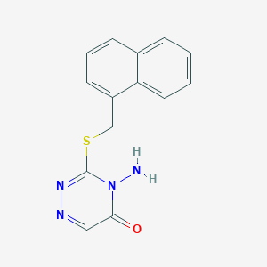4-Amino-3-(naphthalen-1-ylmethylsulfanyl)-1,2,4-triazin-5-one