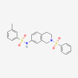 3-methyl-N-(2-(phenylsulfonyl)-1,2,3,4-tetrahydroisoquinolin-7-yl)benzenesulfonamide