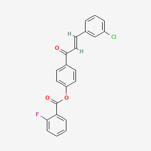 4-(3-(3-Chlorophenyl)acryloyl)phenyl 2-fluorobenzenecarboxylate