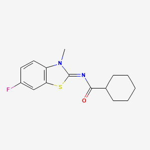 (E)-N-(6-fluoro-3-methylbenzo[d]thiazol-2(3H)-ylidene)cyclohexanecarboxamide