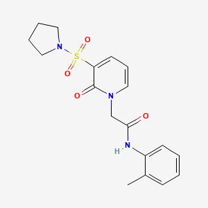 N-(2-methylphenyl)-2-[2-oxo-3-(pyrrolidin-1-ylsulfonyl)pyridin-1(2H)-yl]acetamide