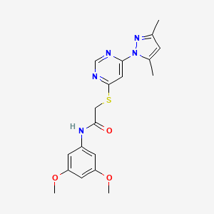 molecular formula C19H21N5O3S B2451908 N-(3,5-dimethoxyphenyl)-2-((6-(3,5-dimethyl-1H-pyrazol-1-yl)pyrimidin-4-yl)thio)acetamide CAS No. 1251568-09-8