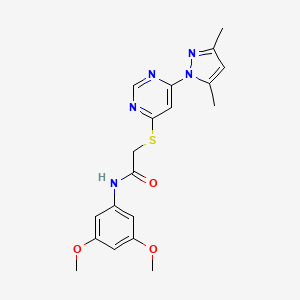 N-(3,5-dimethoxyphenyl)-2-((6-(3,5-dimethyl-1H-pyrazol-1-yl)pyrimidin-4-yl)thio)acetamide