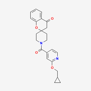 molecular formula C23H24N2O4 B2451909 1'-(2-(Cyclopropylmethoxy)isonicotinoyl)spiro[chroman-2,4'-piperidin]-4-one CAS No. 2034236-99-0