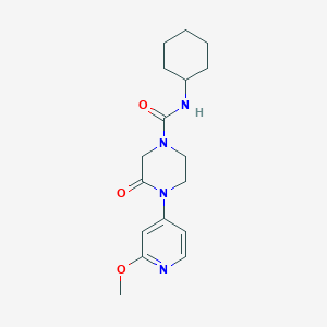 molecular formula C17H24N4O3 B2451920 N-Cyclohexyl-4-(2-methoxypyridin-4-yl)-3-oxopiperazine-1-carboxamide CAS No. 2380168-87-4