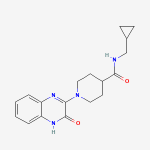 N-(cyclopropylmethyl)-1-(3-oxo-3,4-dihydroquinoxalin-2-yl)piperidine-4-carboxamide