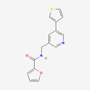molecular formula C15H12N2O2S B2451927 N-((5-(thiophen-3-yl)pyridin-3-yl)methyl)furan-2-carboxamide CAS No. 1795190-56-5