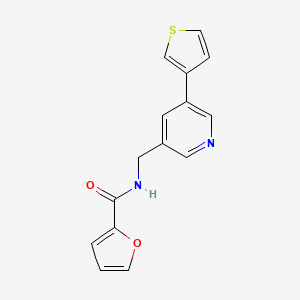 N-((5-(thiophen-3-yl)pyridin-3-yl)methyl)furan-2-carboxamide