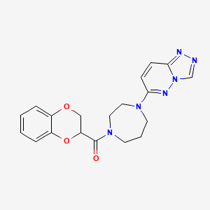 B2451928 2,3-Dihydro-1,4-benzodioxin-3-yl-[4-([1,2,4]triazolo[4,3-b]pyridazin-6-yl)-1,4-diazepan-1-yl]methanone CAS No. 2379972-84-4