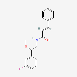 N-(2-(3-fluorophenyl)-2-methoxyethyl)cinnamamide