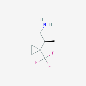 molecular formula C7H12F3N B2451936 (2S)-2-[1-(Trifluoromethyl)cyclopropyl]propan-1-amine CAS No. 2248173-53-5