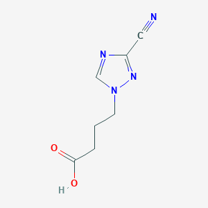 molecular formula C7H8N4O2 B2451940 4-(3-cyano-1H-1,2,4-triazol-1-yl)butanoic acid CAS No. 1247050-59-4