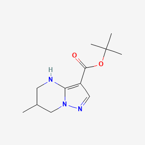 molecular formula C12H19N3O2 B2451941 Tert-butyl 6-methyl-4,5,6,7-tetrahydropyrazolo[1,5-a]pyrimidine-3-carboxylate CAS No. 2248320-45-6