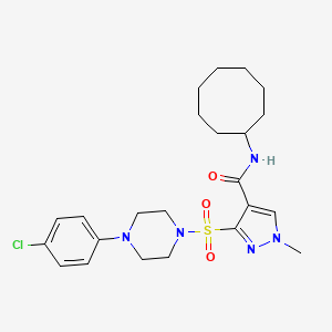 1-{4-[(4-methoxybenzoyl)amino]benzoyl}-N-(2-methoxyethyl)prolinamide