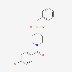 molecular formula C19H20BrNO3S B2451958 (4-(Benzylsulfonyl)piperidin-1-yl)(4-bromophenyl)methanone CAS No. 1908072-63-8