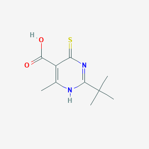 molecular formula C10H14N2O2S B2451961 2-Tert-butyl-4-methyl-6-sulfanylpyrimidine-5-carboxylic acid CAS No. 941117-68-6
