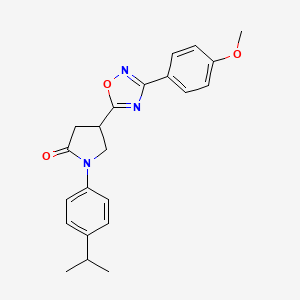 4-[3-(4-Methoxyphenyl)-1,2,4-oxadiazol-5-yl]-1-[4-(propan-2-yl)phenyl]pyrrolidin-2-one