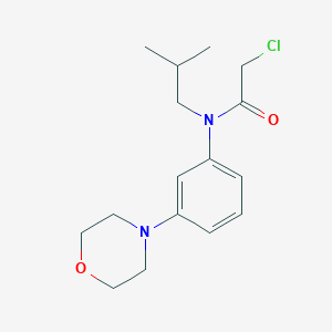 molecular formula C16H23ClN2O2 B2451965 2-Chloro-N-(2-methylpropyl)-N-(3-morpholin-4-ylphenyl)acetamide CAS No. 2411244-18-1