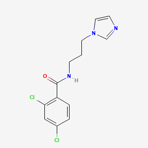 molecular formula C13H13Cl2N3O B2451972 N-[3-(1-Imidazolyl)propyl]-2,4-dichlorobenzamide CAS No. 349092-52-0; 874804-26-9