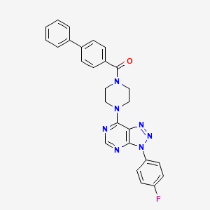 [1,1'-biphenyl]-4-yl(4-(3-(4-fluorophenyl)-3H-[1,2,3]triazolo[4,5-d]pyrimidin-7-yl)piperazin-1-yl)methanone