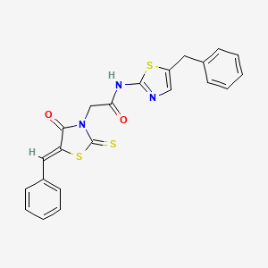 2-(5-Benzylidene-4-oxo-2-thioxo-thiazolidin-3-yl)-N-(5-benzyl-thiazol-2-yl)-acetamide