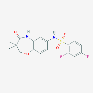 N-(3,3-dimethyl-4-oxo-2,3,4,5-tetrahydrobenzo[b][1,4]oxazepin-7-yl)-2,4-difluorobenzenesulfonamide