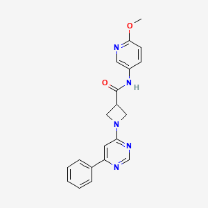 N-(6-methoxypyridin-3-yl)-1-(6-phenylpyrimidin-4-yl)azetidine-3-carboxamide