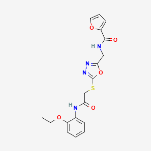 N-{[5-({2-[(2-ethoxyphenyl)amino]-2-oxoethyl}thio)-1,3,4-oxadiazol-2-yl]methyl}-2-furamide