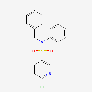 N-benzyl-6-chloro-N-(3-methylphenyl)pyridine-3-sulfonamide