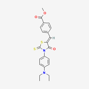 (Z)-methyl 4-((3-(4-(diethylamino)phenyl)-4-oxo-2-thioxothiazolidin-5-ylidene)methyl)benzoate