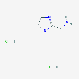 (1-methyl-4,5-dihydro-1H-imidazol-2-yl)methanamine dihydrochloride