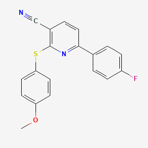 6-(4-Fluorophenyl)-2-[(4-methoxyphenyl)sulfanyl]nicotinonitrile
