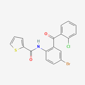 molecular formula C18H11BrClNO2S B2451999 N-[4-bromo-2-(2-chlorobenzoyl)phenyl]thiophene-2-carboxamide CAS No. 313275-86-4