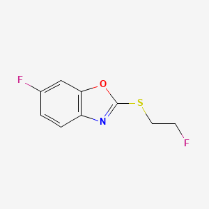 molecular formula C9H7F2NOS B2452011 Benzoxazole, 6-fluoro-2-[(2-fluoroethyl)thio]- CAS No. 155559-57-2