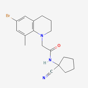 molecular formula C18H22BrN3O B2452012 2-(6-bromo-8-methyl-1,2,3,4-tetrahydroquinolin-1-yl)-N-(1-cyanocyclopentyl)acetamide CAS No. 1376078-91-9