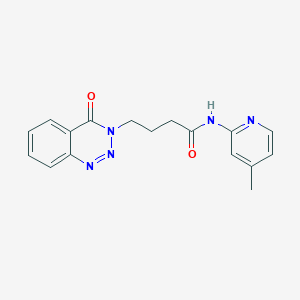 molecular formula C17H17N5O2 B2452013 N-(4-methylpyridin-2-yl)-4-(4-oxo-1,2,3-benzotriazin-3-yl)butanamide CAS No. 880811-58-5