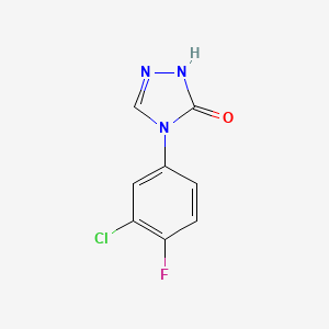 molecular formula C8H5ClFN3O B2452015 4-(3-氯-4-氟苯基)-1H-1,2,4-三唑-5(4H)-酮 CAS No. 1346235-03-7