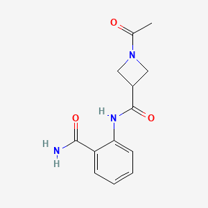 1-acetyl-N-(2-carbamoylphenyl)azetidine-3-carboxamide