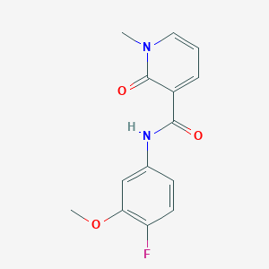 molecular formula C14H13FN2O3 B2452025 N-(4-Fluoro-3-methoxyphenyl)-1-methyl-2-oxopyridine-3-carboxamide CAS No. 2320577-96-4