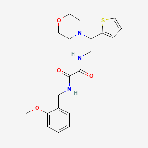 molecular formula C20H25N3O4S B2452028 N1-(2-methoxybenzyl)-N2-(2-morpholino-2-(thiophen-2-yl)ethyl)oxalamide CAS No. 941870-83-3