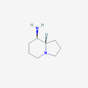 molecular formula C8H16N2 B2452035 (8R,8As)-1,2,3,5,6,7,8,8a-octahydroindolizin-8-amine CAS No. 1993250-73-9