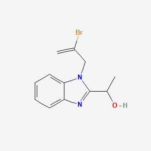 molecular formula C12H13BrN2O B2452043 1-[1-(2-Bromoprop-2-enyl)benzimidazol-2-yl]ethanol CAS No. 305347-54-0