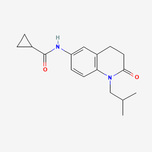 molecular formula C17H22N2O2 B2452046 N-(1-isobutyl-2-oxo-1,2,3,4-tetrahydroquinolin-6-yl)cyclopropanecarboxamide CAS No. 941905-75-5