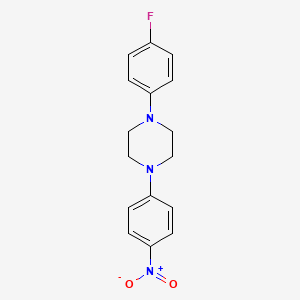 molecular formula C16H16FN3O2 B2452053 1-(4-氟苯基)-4-(4-硝基苯基)哌嗪 CAS No. 251097-68-4