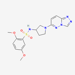 molecular formula C17H20N6O4S B2452065 N-(1-([1,2,4]triazolo[4,3-b]pyridazin-6-yl)pyrrolidin-3-yl)-2,5-dimethoxybenzenesulfonamide CAS No. 2034391-62-1