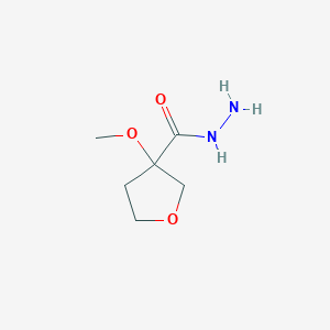 molecular formula C6H12N2O3 B2452099 3-Methoxyoxolane-3-carbohydrazide CAS No. 1935615-13-6