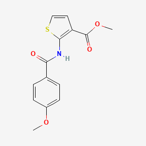 molecular formula C14H13NO4S B2452103 Methyl 2-(4-methoxybenzamido)thiophene-3-carboxylate CAS No. 338750-45-1